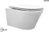 Bally Vesta Rimless Wandcloset Met Flatline 2.0 Softclose Toiletbril Wit