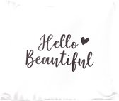 Sierkussen - Citation Hello Beautiful - Multicolore - 60 Cm X 60 Cm