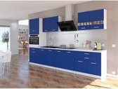 EXTRA - Complete keukenkolom L 300cm - Mat Blauw