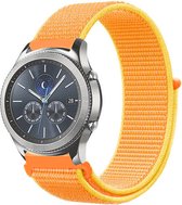 Nylon Smartwatch bandje - Geschikt voor  Samsung Gear S3 nylon band - oranje-geel - Strap-it Horlogeband / Polsband / Armband