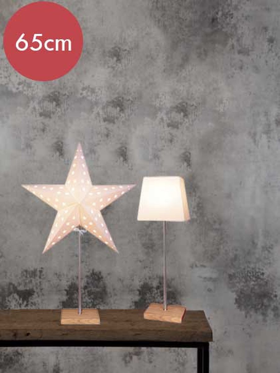Kerststerren van hout in duo Leo-design - Star Trading.