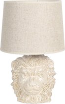 Tafellamp Ø 30*49 cm E27/ max 1*60W Beige Keramiek Rond Bureaulamp Nachtlampje