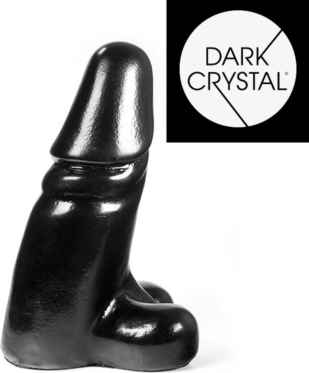 Goedkoopste Dark Crystal Dildo met balzak 35 x 12 cm - zwart