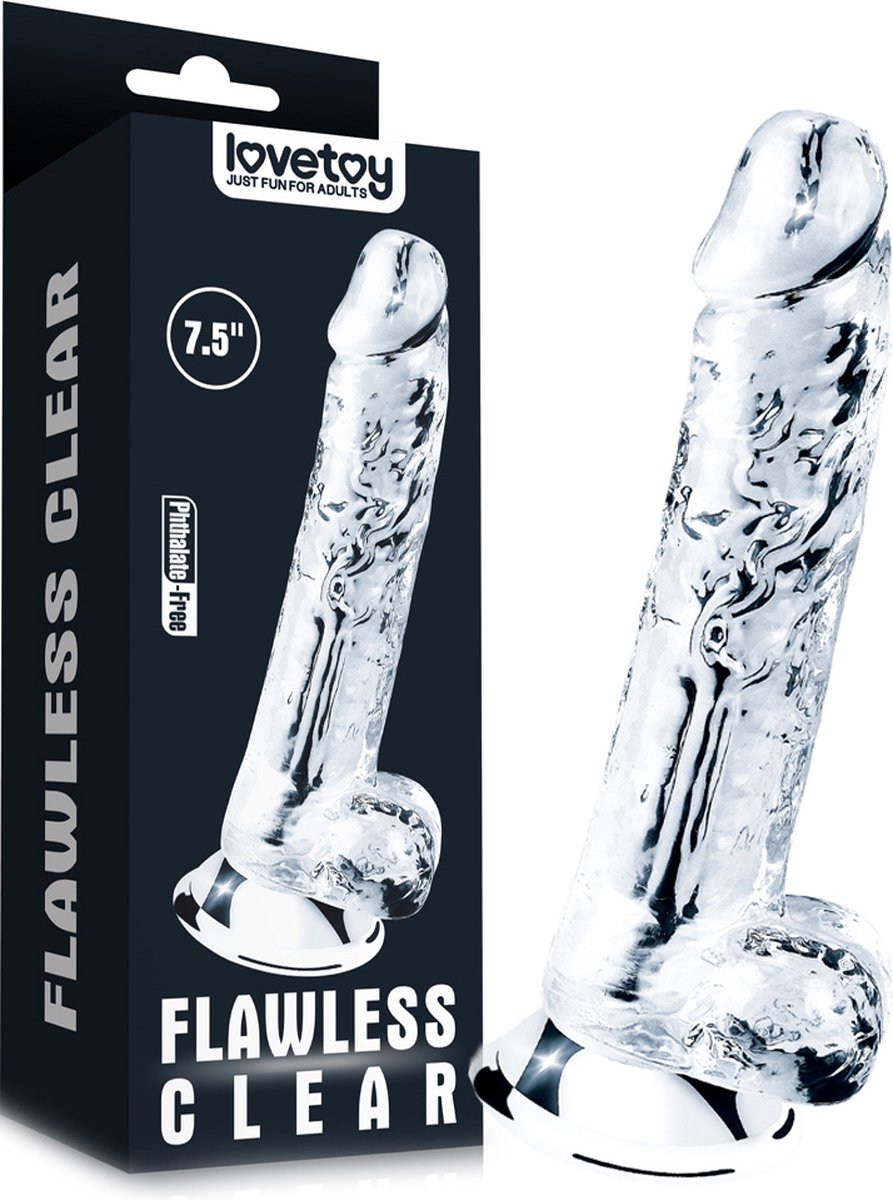Goedkoopste Flawless Transparant dildo 7.5''