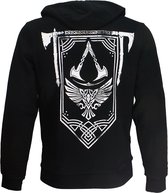 Cardigan Assassin's Creed à capuche -XL- Valhalla - Crest Banner Zwart