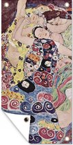 Tuinposter De maagd - Gustav Klimt - 30x60 cm - Tuindoek - Buitenposter
