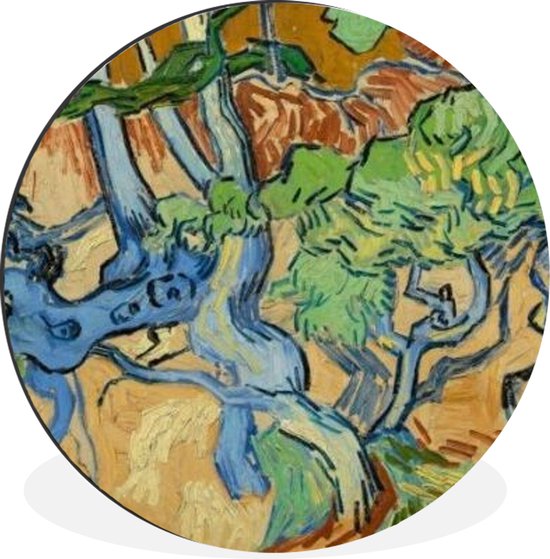 Cercle mural - Cercle mural - Racines d'arbres - Vincent van Gogh - Aluminium - ⌀ 120 cm - Intérieur et extérieur XXL