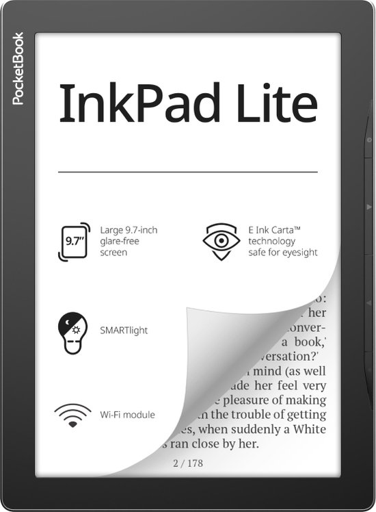PocketBook eReader - Inkpad Lite - Mist Grey - Pocketbook