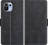 Deluxe Book Case - Xiaomi Mi 11 Lite (4G / 5G / NE) Hoesje - Zwart