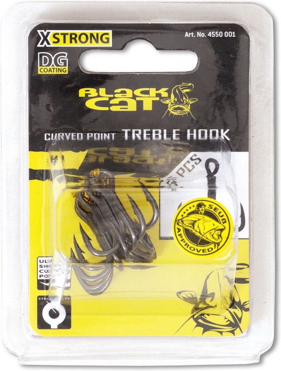 Black Cat Treble Hook Curved Point (5 pcs) van Black Cat — afbeelding 2