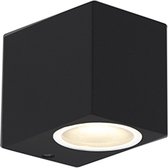 QAZQA baleno - Moderne Wandlamp voor buiten - 1 lichts - D 90 mm - Zwart - Buitenverlichting