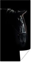 Poster Paard - Licht - Zwart - 75x150 cm