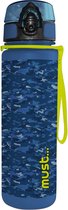 Must Drinkfles 600 Ml 23 X 7 Cm Tritan Blauw