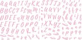 Roommates Muursticker Pink Brush Alphabet Vinyl 131-delig