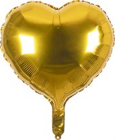 Boland - Folieballon Hart - Goud - Hartjes ballon