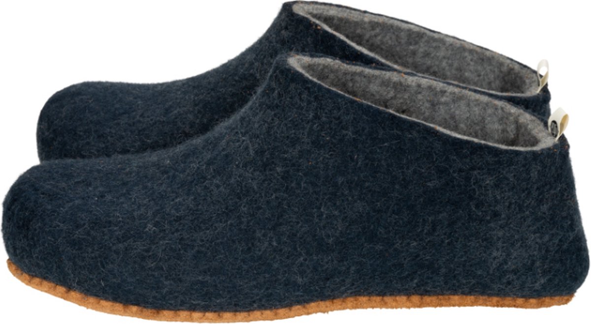 Vilten herenslof UNI Dark blue Colour:Donkerblauw / grijs Size:46