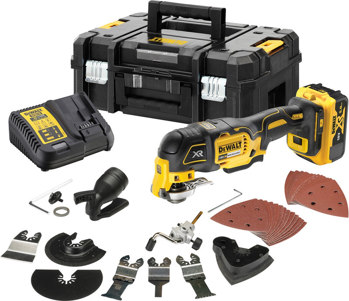 DCS356P1 Oscillerende multitool | 18V | 5.0Ah | Li-Ion in TSTAK - Geleverd met 1 accu