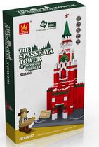 WanGe Architecture - The Spasski Tower Kremlin Moskau - 1048 Onderdelen - Compatibel met grote merken - Bouwdoos
