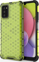 Mobigear Honeycomb Hardcase Hoesje - Geschikt voor Samsung Galaxy A30s - Groen