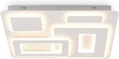 Lindby - LED plafondlamp- met dimmer - 1licht - metaal, kunststof - H: 6.5 cm - wit - Inclusief lichtbron