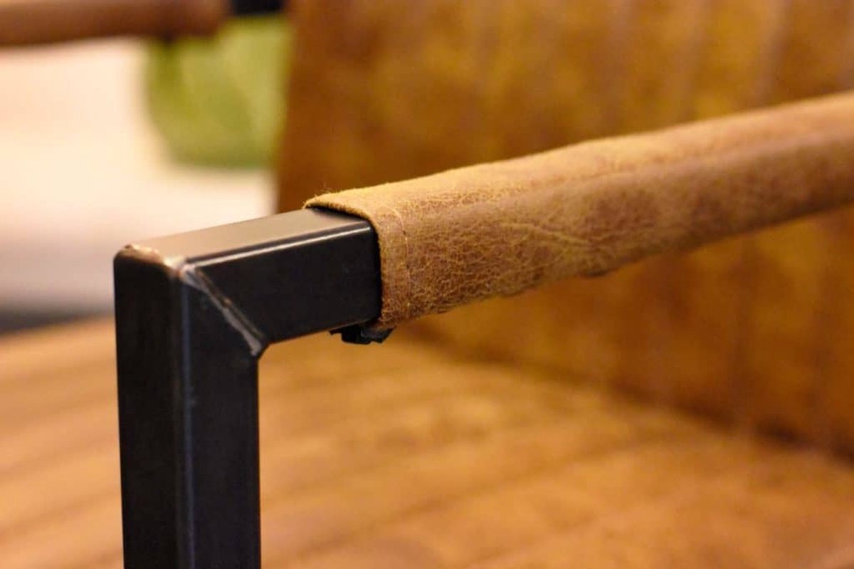 HUUS Stoel België met armleuning - Topkwaliteit stoel - Zitting is gemaakt  van Leer -... | bol.com