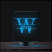 Led Lamp Met Naam - RGB 7 Kleuren - Wayne
