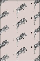 Walljar - Zebra Pattern - Dieren poster