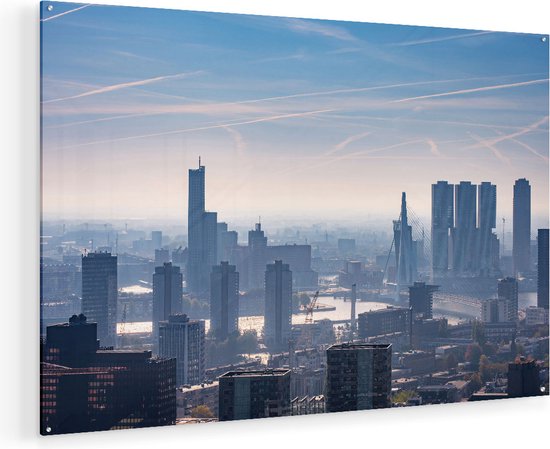 Rotterdam Skyline | Canvas schilderij of glas schilderij kopen Rotterdam Skyline | Canvas schilderij of glas schilderij kopen
