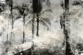 Fotobehang - Palm Trees Abstract 375x250cm - Vliesbehang