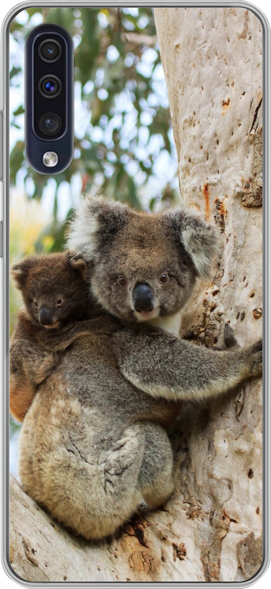 Telefoonhoesje Geschikt voor Samsung Galaxy A50 hoesje - Koala's - Kind - Boom - Kinderen - Jongetje - Meiden - Siliconen Telefoonhoesje Telefoonhoesje