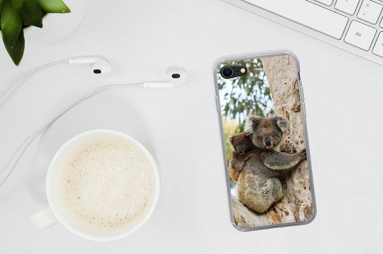 Coque iPhone SE 2020 - Koalas - Enfant - Arbre - Siliconen - Sinterklaas - Noël - Cadeaux - Cadeaux chaussures