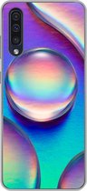 Geschikt voor Samsung Galaxy A50 hoesje - Water - Regenboog - Abstract - Siliconen Telefoonhoesje