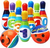 THE TWIDDLERS 12-delige Schuim Bowlingset voor Baby's en Peuters - Skittles Speelgoed, Kegelen Spel - Stevig en Kleurrijk - Verjaardag en Kerstcadeau