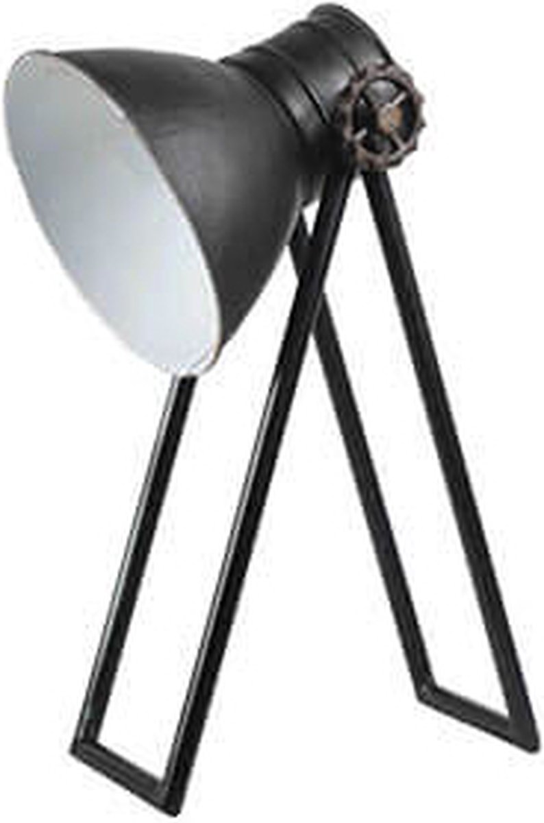 Tafellamp - unieke verlichting - industrieel - zwart - trendy - H42cm