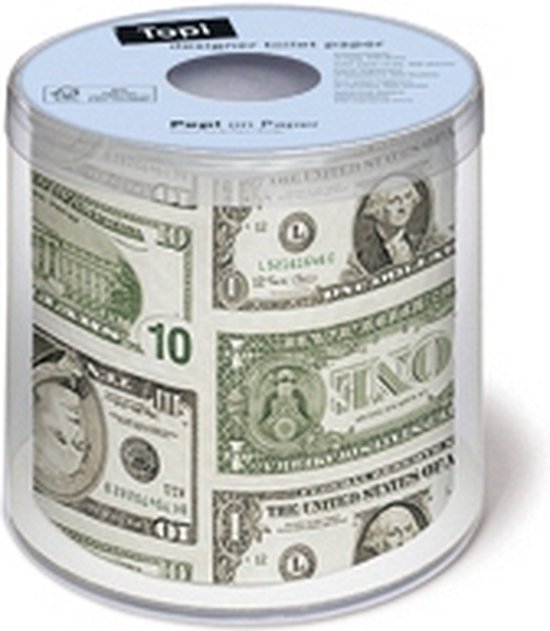 2x billets d'un dollar papier toilette amusant papier 3 épaisseurs -  Article cadeau