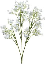 Kunstbloemen Gipskruid/gypsophila takken wit 64 cm - Kunstplanten en steelbloemen