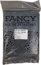 Fashion festival poncho met panterprint - Grijs - Kunststof - One Size