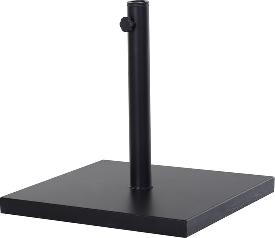 Mendler Parasolstandaard HWC-F92, paraplustandaard parapluhouder, graniet - 23kg vierkant grijs