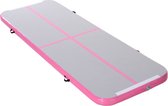 Nancy's Axes Pond Air Track Tumbling Mat - Grijs, Roze - Pvc - 118,11 cm x 39,37 cm x 3,93 cm