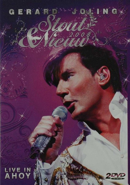 Gerard Joling zingt live in Ahoy, 2008. Met de tekst 'Stout & Nieuw 2008' en een podiumoutfit.