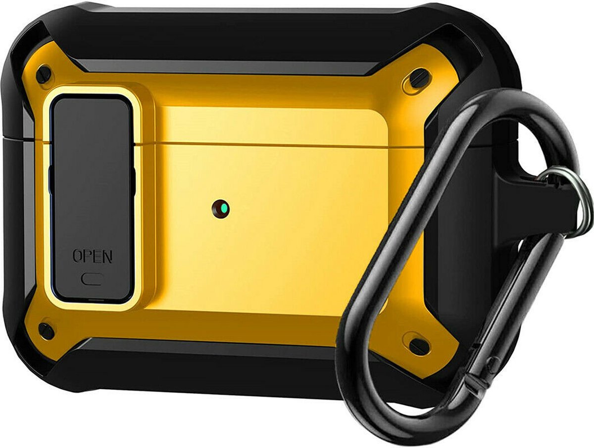 Shieldcase Case geschikt voor Airpods 3 TPU / PC shockproof case - zwart/geel