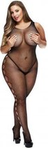 Baci - Open Side Sleeveless Bodystocking Queen Size