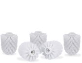 toiletborstelkop set van 5 - Ø 7 cm - schroefdraad 9,5 mm - wit