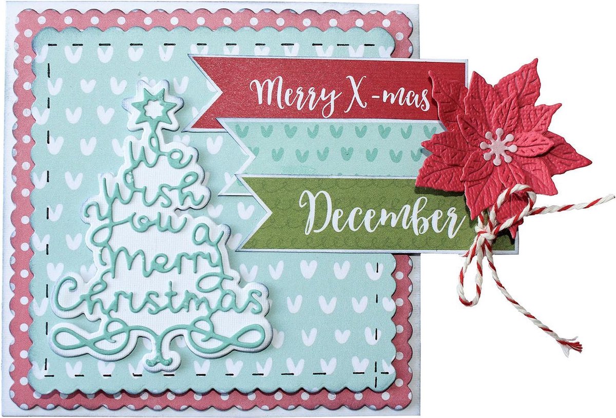 Joy!Crafts Stencil Snijmal WeWishYou kerstboom bol