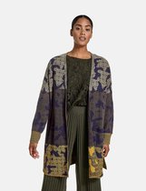 TAIFUN Lang vest met jacquardmotief