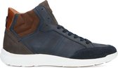 No Stress - Heren - Donkerblauwe nubuck hoge sneakers - Maat 42
