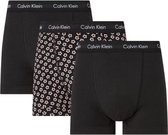 Calvin Klein 3-pack trunk boxershorts - zwart/print/rood