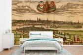 Behang - Fotobehang Stadskaart - Maastricht - Historisch - Breedte 350 cm x hoogte 260 cm - Plattegrond
