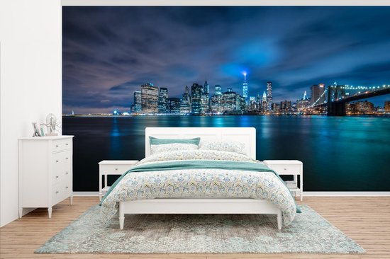 Fotobehang Manhattan skyline met Brooklyn bridge
