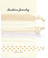 Ibiza elastiekjes - Golden white